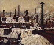 Gustave Caillebotte Toits sous la neige oil painting